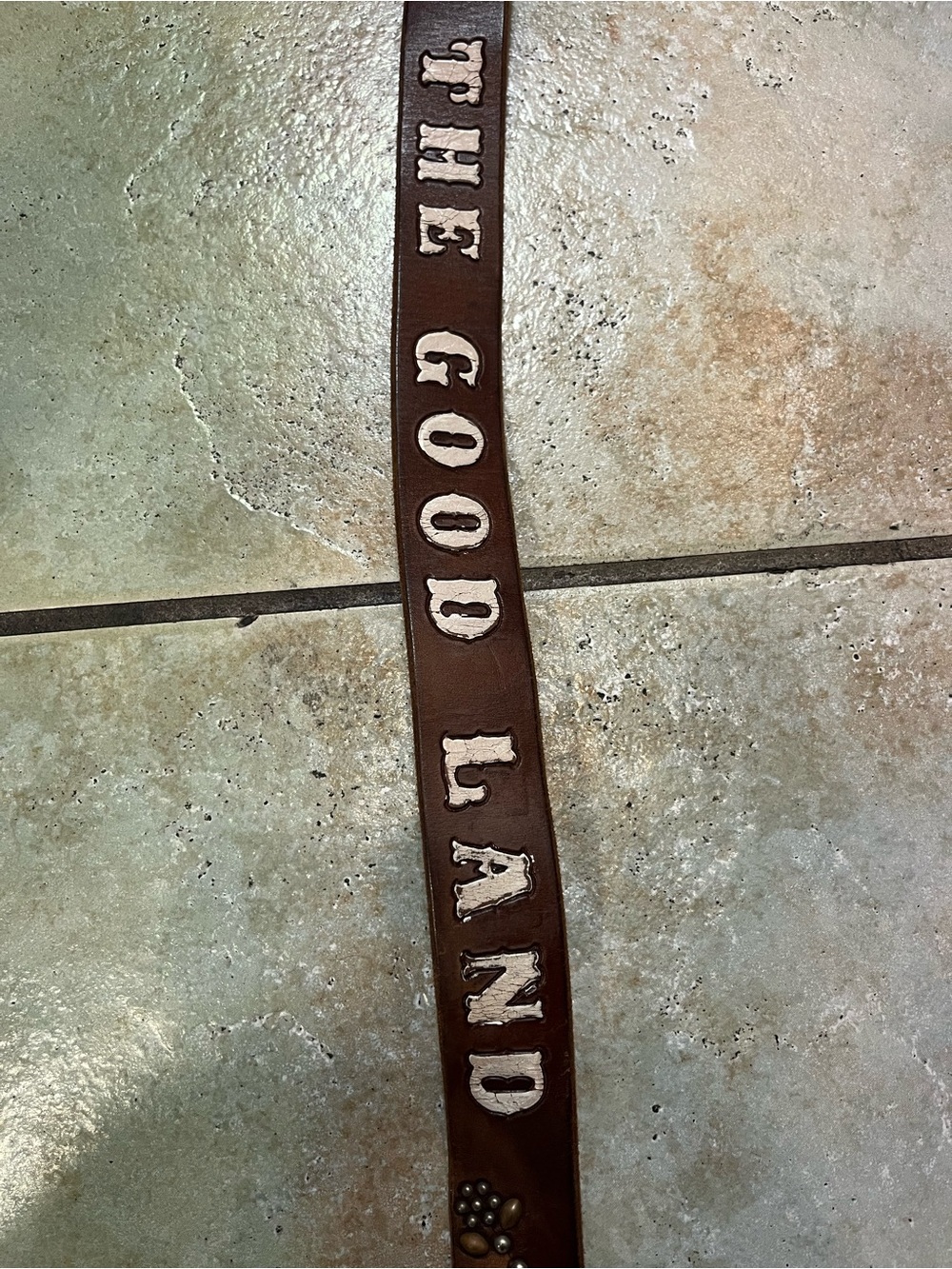 Leather 'The Good Land' Belt Brown